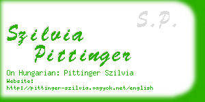 szilvia pittinger business card